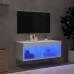 Mueble para TV con luces LED blanco 80x30x30 cm