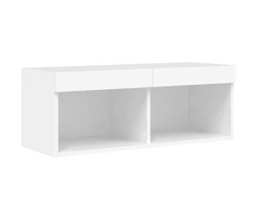 Mueble para TV con luces LED blanco 80x30x30 cm