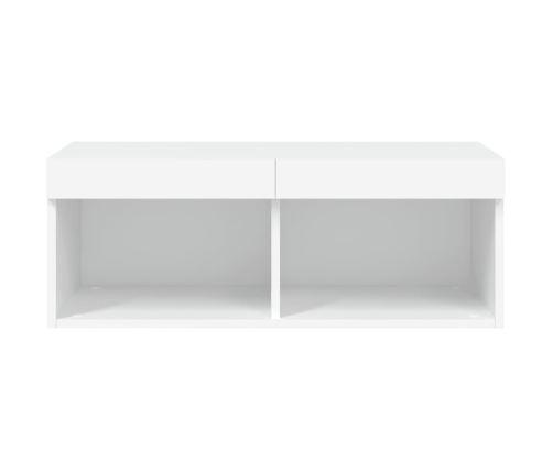 Mueble para TV con luces LED blanco 80x30x30 cm