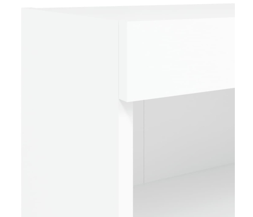 Muebles de TV con luces LED 2 uds blanco 80x30x30 cm