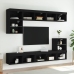 Mueble para TV con luces LED negro 80x30x30 cm