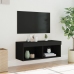 Mueble para TV con luces LED negro 80x30x30 cm