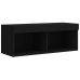 Mueble para TV con luces LED negro 80x30x30 cm