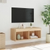 vidaXL Mueble para TV con luces LED roble Sonoma 80x30x30 cm