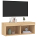 vidaXL Mueble para TV con luces LED roble Sonoma 80x30x30 cm