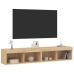 Muebles de TV con luces LED 2 uds roble Sonoma 80x30x30 cm