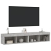 Muebles de TV con luces LED 2 uds gris hormigón 80x30x30 cm