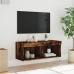 Mueble para TV con luces LED roble ahumado 80x30x30 cm