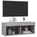 Mueble para TV con luces LED gris Sonoma 80x30x30 cm