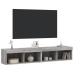 Muebles de TV con luces LED 2 uds gris Sonoma 80x30x30 cm