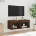 vidaXL Mueble para TV con luces LED roble marrón 80x30x30 cm