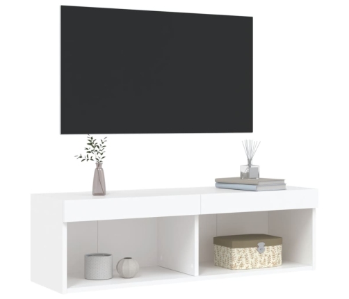 Mueble para TV con luces LED blanco 100x30x30 cm