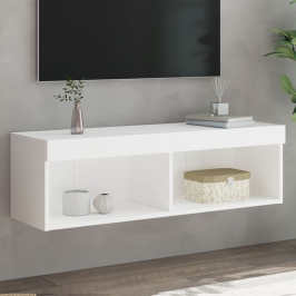 Mueble para TV con luces LED blanco 100x30x30 cm