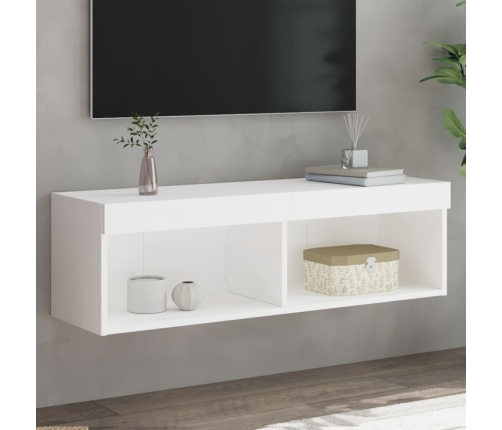 Mueble para TV con luces LED blanco 100x30x30 cm