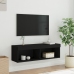 Mueble para TV con luces LED negro 100x30x30 cm