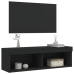 Mueble para TV con luces LED negro 100x30x30 cm