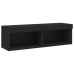 Mueble para TV con luces LED negro 100x30x30 cm