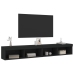 vidaXL Muebles de TV con luces LED 2 uds negro 100x30x30 cm