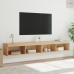 Muebles de TV con luces LED 2 uds roble Sonoma 100x30x30 cm