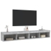 Muebles de TV con luces LED 2 uds gris hormigón 100x30x30 cm