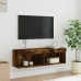 Mueble para TV con luces LED roble ahumado 100x30x30 cm