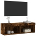 Mueble para TV con luces LED roble ahumado 100x30x30 cm