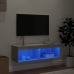 Mueble para TV con luces LED gris Sonoma 100x30x30 cm