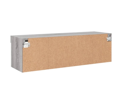 Mueble para TV con luces LED gris Sonoma 100x30x30 cm