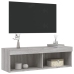 Mueble para TV con luces LED gris Sonoma 100x30x30 cm