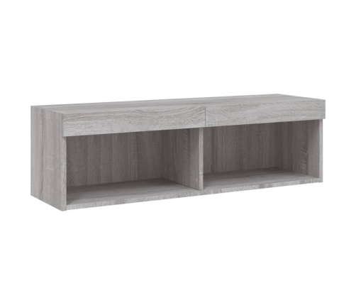 Mueble para TV con luces LED gris Sonoma 100x30x30 cm