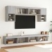 Muebles de TV con luces LED 2 uds gris Sonoma 100x30x30 cm