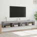 Muebles de TV con luces LED 2 uds gris Sonoma 100x30x30 cm