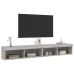 Muebles de TV con luces LED 2 uds gris Sonoma 100x30x30 cm