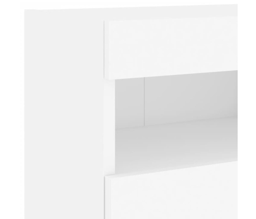 Mueble de TV de pared con luces LED blanco 40x30x40 cm