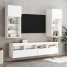 Mueble de TV de pared con luces LED blanco 40x30x40 cm