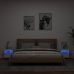 Muebles de TV de pared con luces LED 2 uds blanco 40x30x40 cm