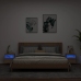 Muebles de TV de pared luces LED 2 uds roble Sonoma 40x30x40 cm