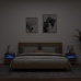 Muebles TV de pared luces LED 2 uds roble ahumado 40x30x40 cm