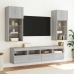 Mueble de TV de pared con luces LED gris Sonoma 40x30x40 cm