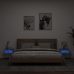 Muebles TV de pared luces LED 2 uds gris Sonoma 40x30x40 cm