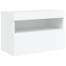 Mueble de TV de pared con luces LED blanco 60x30x40 cm