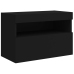 Mueble de TV de pared con luces LED negro 60x30x40 cm