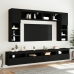 Mueble de TV de pared con luces LED negro 60x30x40 cm