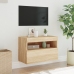 Mueble de TV de pared con luces LED roble Sonoma 60x30x40 cm