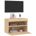 Mueble de TV de pared con luces LED roble Sonoma 60x30x40 cm