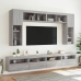 vidaXL Mueble de TV de pared con luces LED gris Sonoma 60x30x40 cm