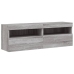 Muebles TV de pared con luces LED 2 uds gris Sonoma 60x30x40 cm