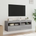 Muebles TV de pared con luces LED 2 uds gris Sonoma 60x30x40 cm