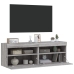 Muebles TV de pared con luces LED 2 uds gris Sonoma 60x30x40 cm