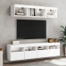 Mueble de TV de pared con luces LED blanco 80x30x40 cm